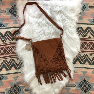 Earthbound Leather Fringe Crossbody